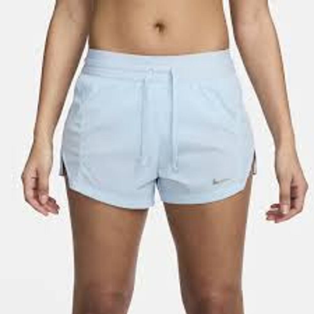 Nike Running Division Mid Rise Brief-Lined Shorts Womens Size Small Light Blue